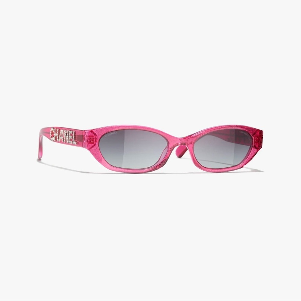 Chanel Pink Rectangle sunglasses